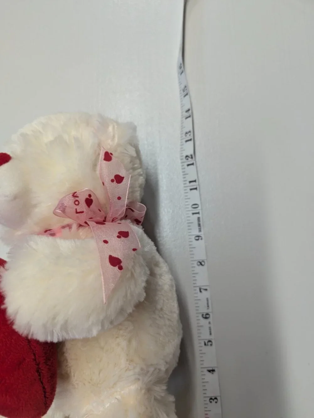 White Valentine's Day Stuffed Bear